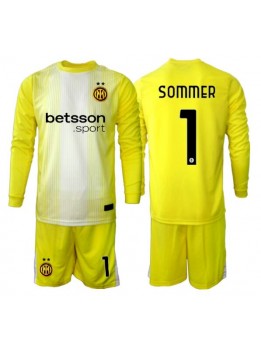 Inter Milan Yann Sommer #1 Golmanski Dječji Gostujuci Dres kompleti 2025-26 Dugim Rukavima (+ kratke hlače)